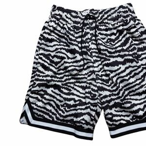 LCKR Black and White Zebra Print Mesh Shorts Size Small